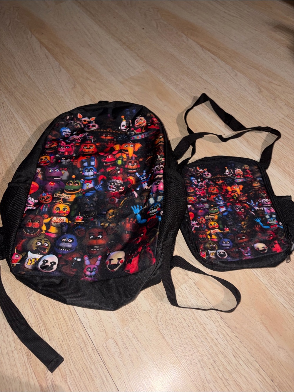 Five Nights at Freddy's black school bag